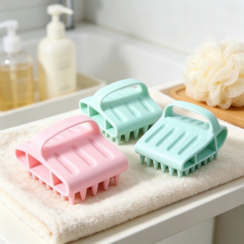 Hair Care Products - Siliconen hoofdmassage shampoo borstel zachte haarwasborstel